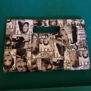 Vogue Magazinr Printed Clutch Purse